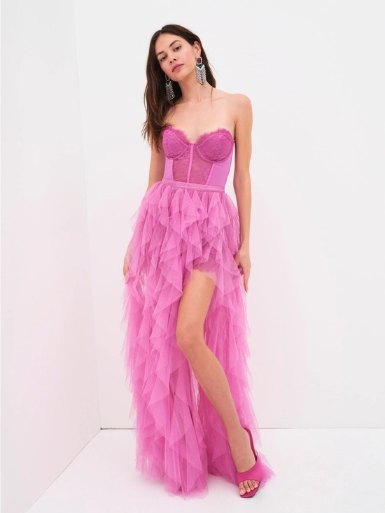 For Love And Lemons Dresses & Skirts - NWT For Love & Lemons Strapless Bustier Dress Gown in Fuchsia Sz Large
